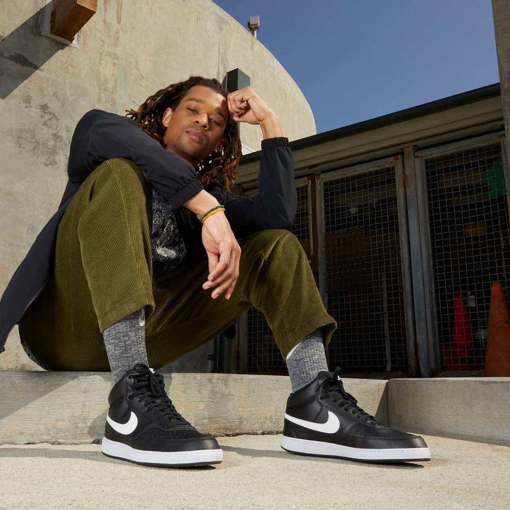 Zapatillas Nike Court Vision Mid Hombre - Urbano | DN3577 001 Negro
