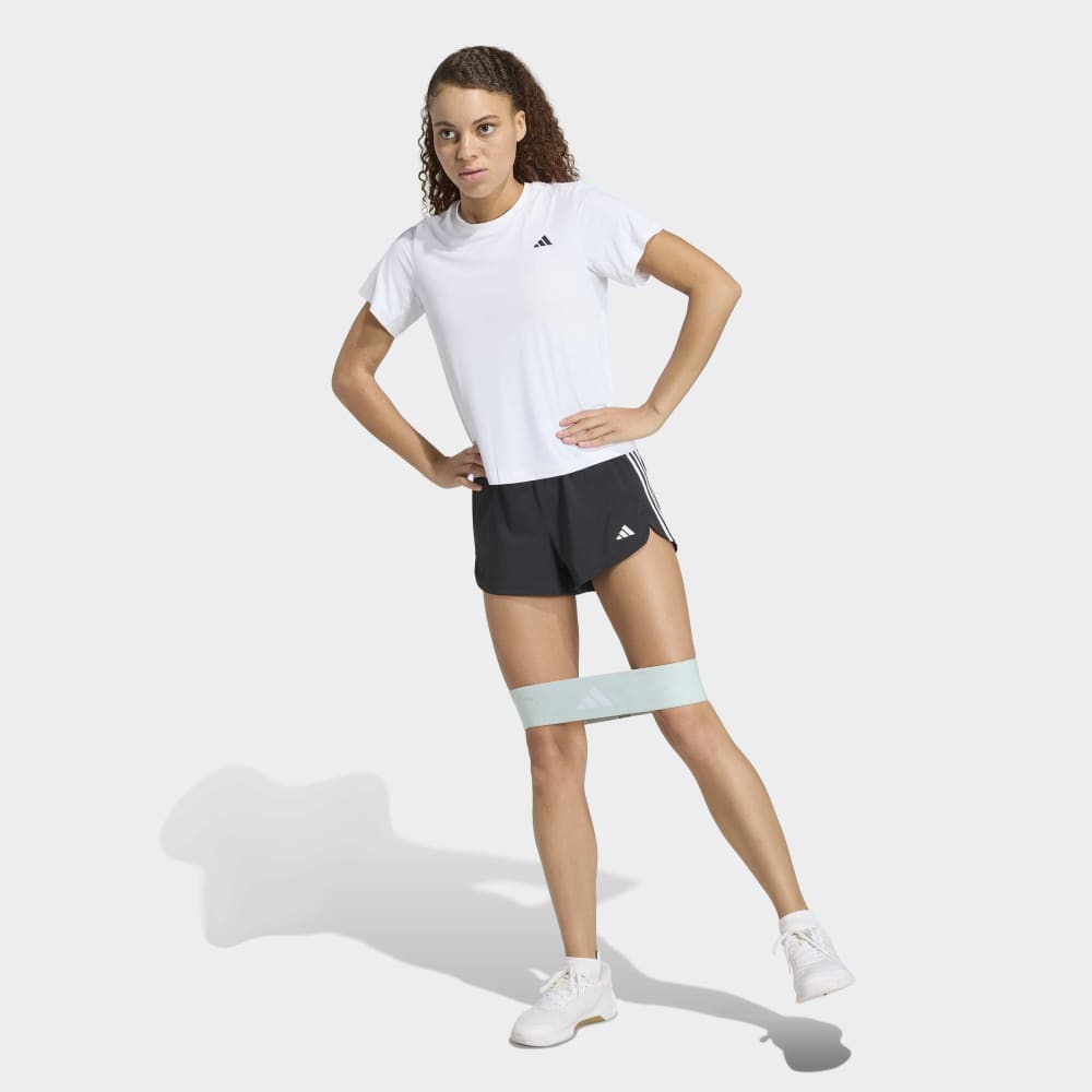 Shorts Adidas Pacer Training 3 Franjas Corte Alto Mujer - Training | IT7760 Negro