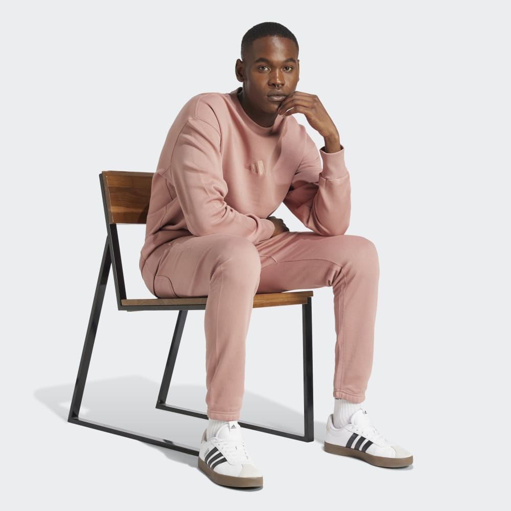 Polera Adidas All SZN Felpa Francesa Cuello Redondo Hombre - Urbano | JC8058 Rosa