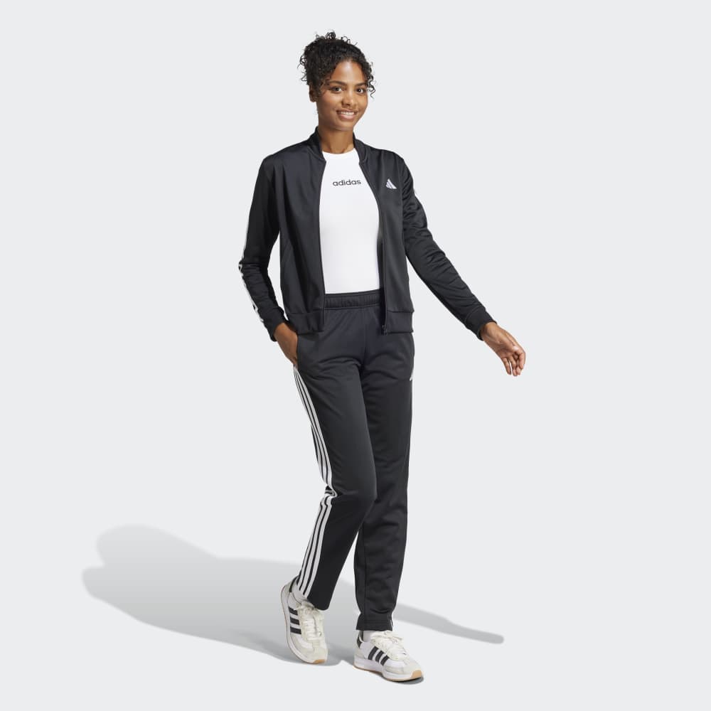 Conjunto Adidas Deportivo Essentials 3 Rayas Mujer - Urbano | Negro