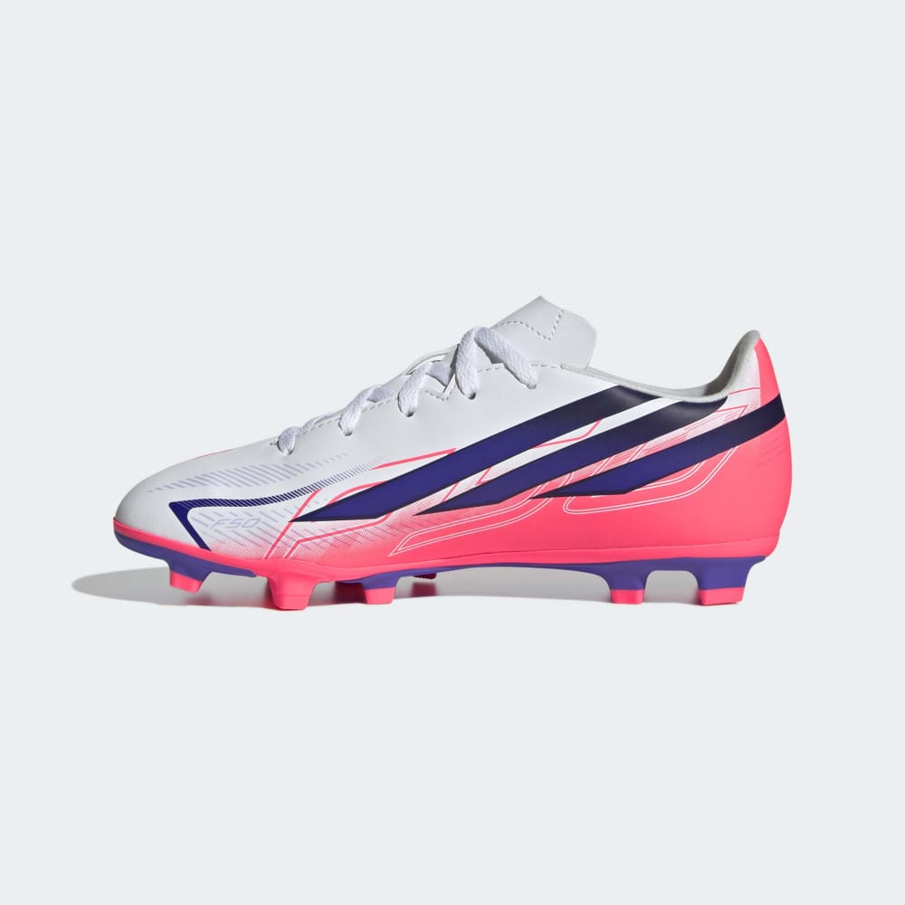 Zapatillas Adidas F50 Hyperfast Club FG/MG J Unisex - Fútbol | KK1308 Blanco / Azul