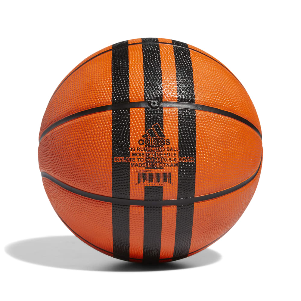 Pelota Adidas de Básquet de Caucho X 3 Tiras | Naranja
