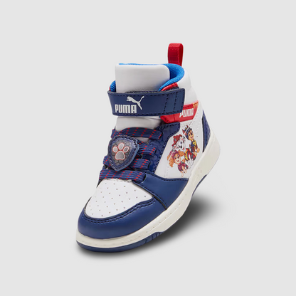 Zapatillas Puma Rebound V6 Mid Paw Patrol AC Niños - Urbano | Azul/Blanco/Rojo