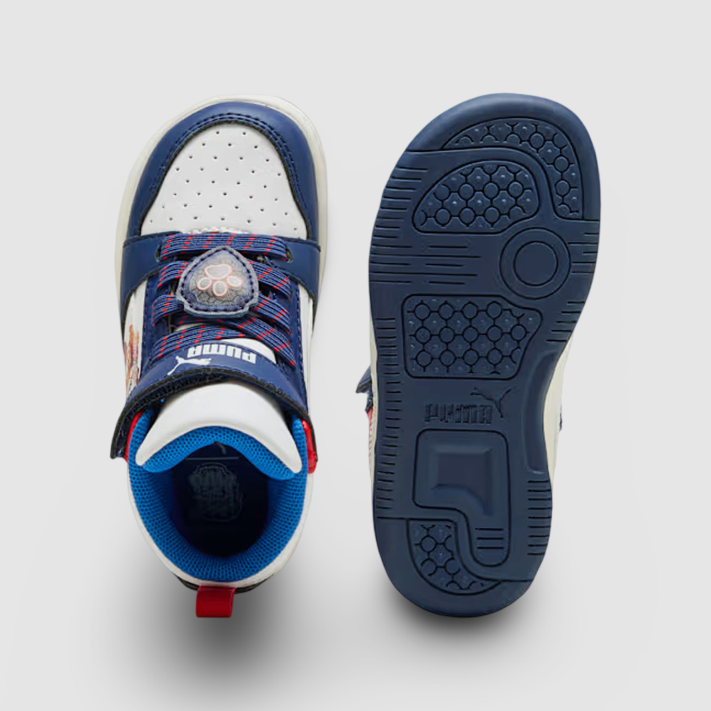 Zapatillas Puma Rebound V6 Mid Paw Patrol AC Niños - Urbano | Azul/Blanco/Rojo