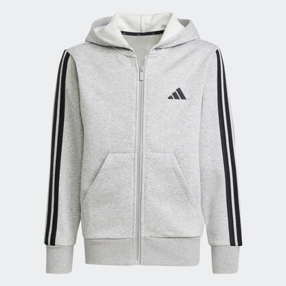 Casaca Adidas J 3S FL FZ HD Unisex - Urbano | JD6493 Gris