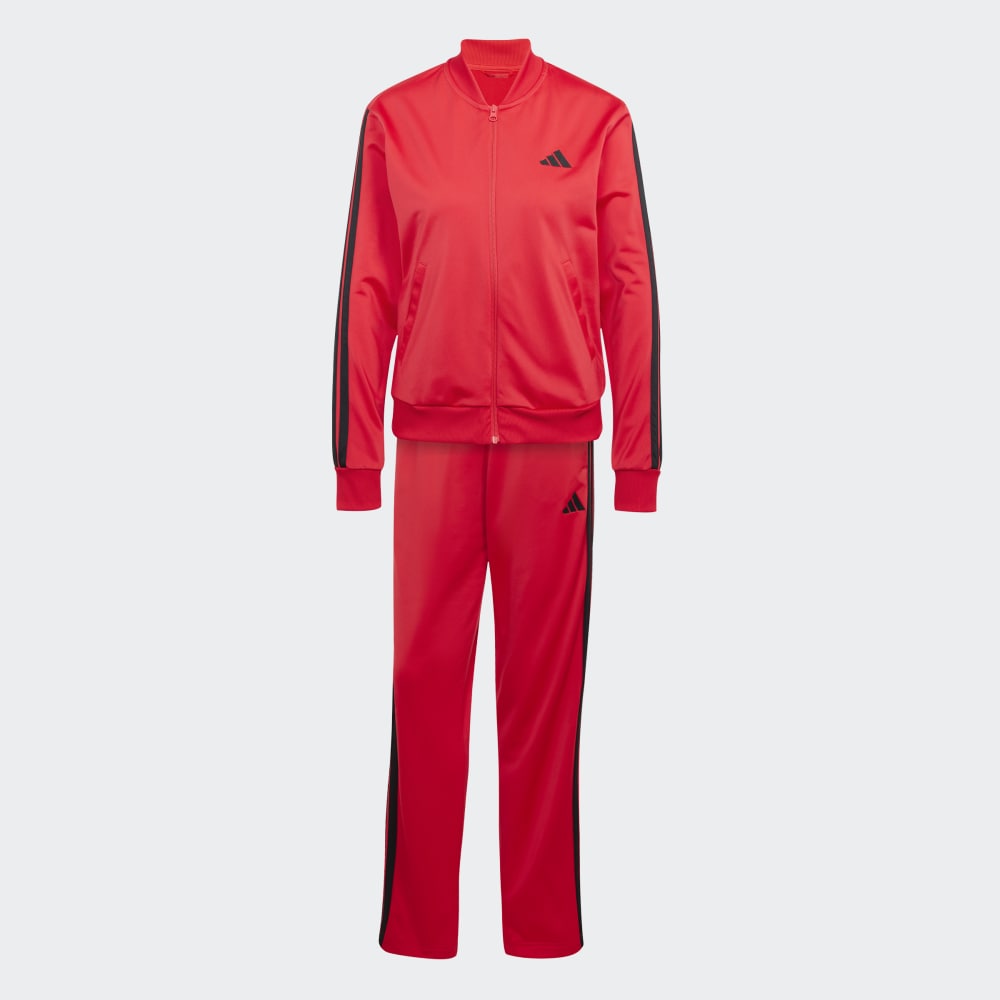 Conjunto Adidas Deportivo Essentials 3 Rayas Mujer - Urbano | JD5433 Rojo