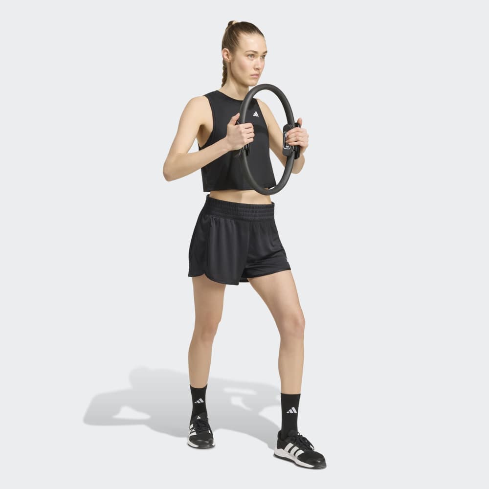 Shorts Adidas Pacer Essentials Tejidos Mujer - Training | IQ2576 Negro