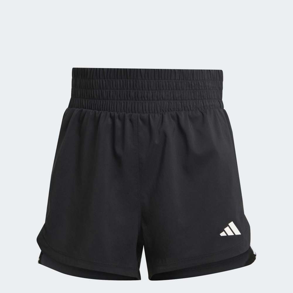 Shorts Adidas Pacer Training 3 Franjas Corte Alto Mujer - Training | IT7760 Negro