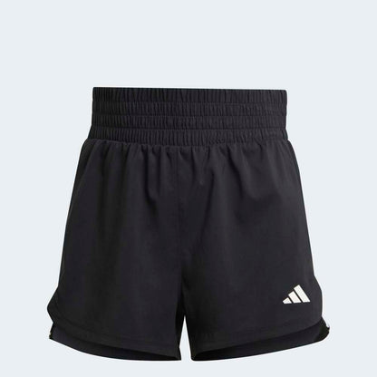 Shorts Adidas Pacer Training 3 Franjas Corte Alto Mujer - Training | IT7760 Negro