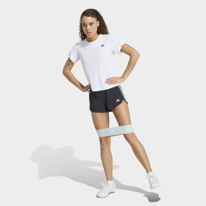 Shorts Adidas Pacer Training 3 Franjas Corte Alto Mujer - Training | IT7760 Negro