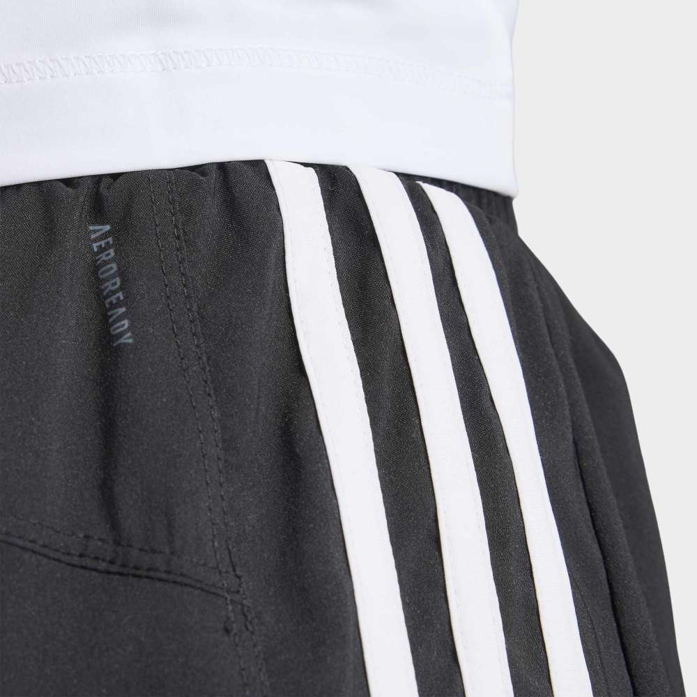 Shorts Adidas Pacer Training 3 Franjas Corte Alto Mujer - Training | IT7760 Negro