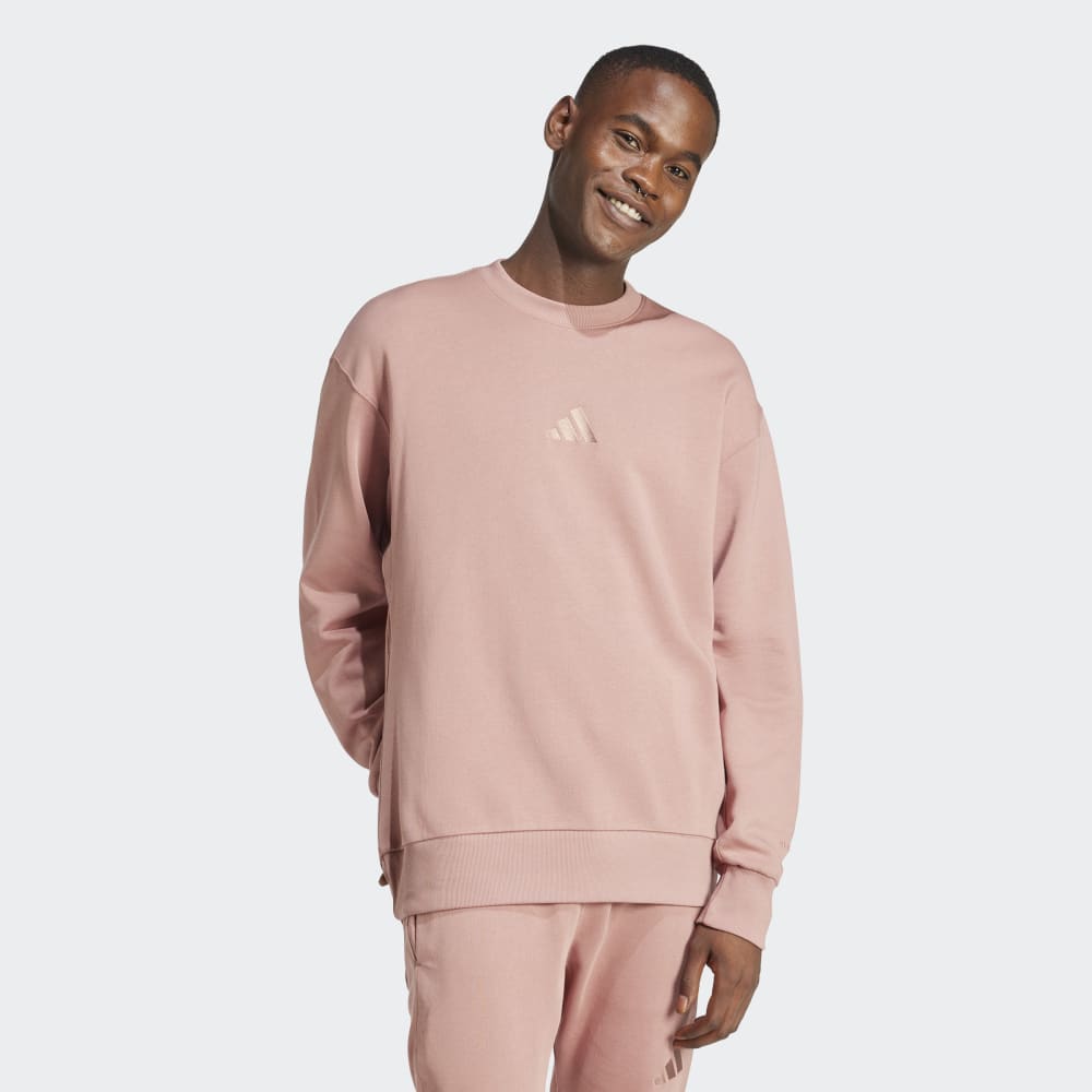 Polera Adidas All SZN Felpa Francesa Cuello Redondo Hombre - Urbano | JC8058 Rosa