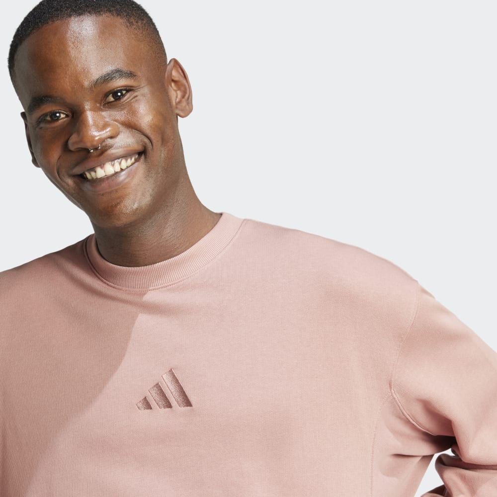 Polera Adidas All SZN Felpa Francesa Cuello Redondo Hombre - Urbano | JC8058 Rosa