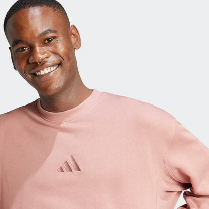 Polera Adidas All SZN Felpa Francesa Cuello Redondo Hombre - Urbano | JC8058 Rosa