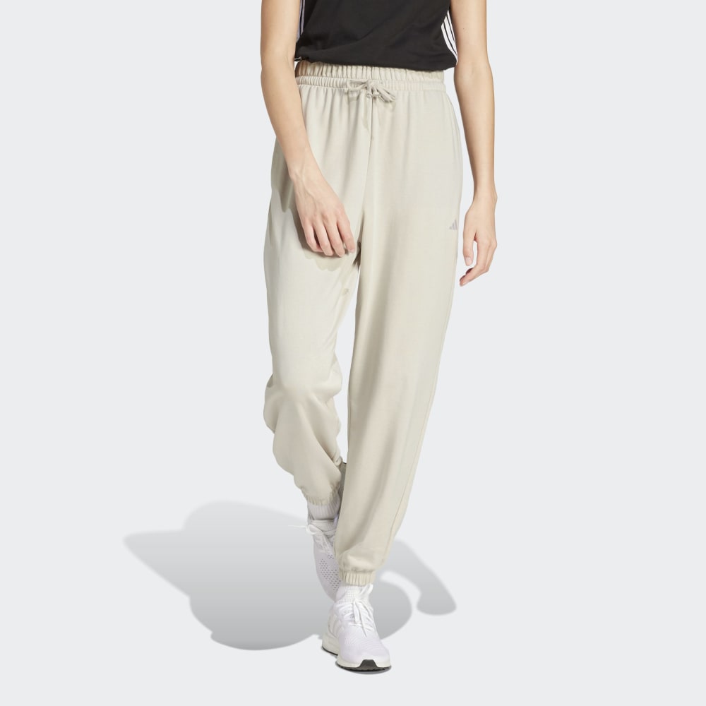 Pantalón Adidas Essentials Small Logo French Terry Mujer - Urbano | Beige