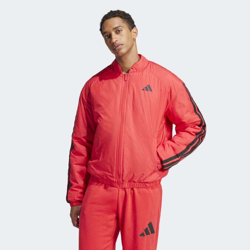 Casaca Adidas Bómber Térmica Essentials 3T Hombre - Urbano | JD1048 Rojo