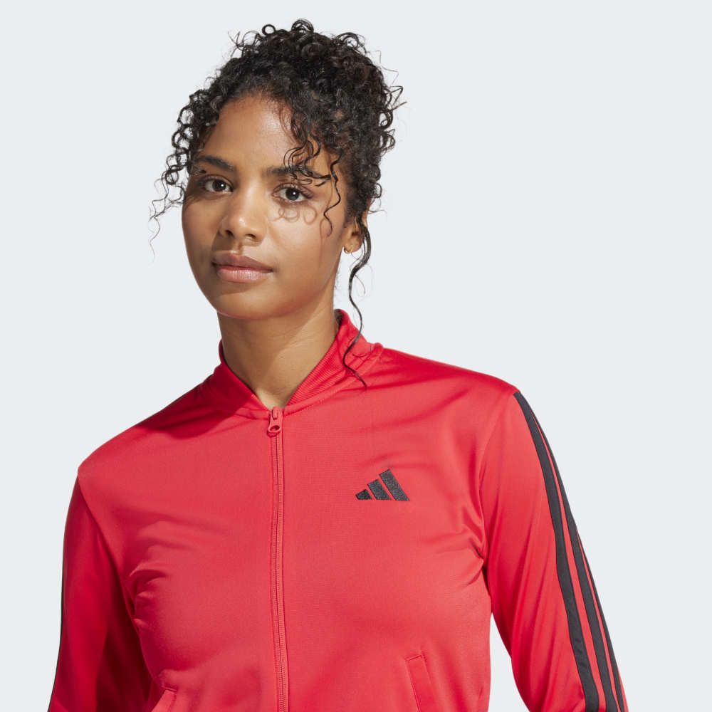Conjunto Adidas Deportivo Essentials 3 Rayas Mujer - Urbano | JD5433 Rojo
