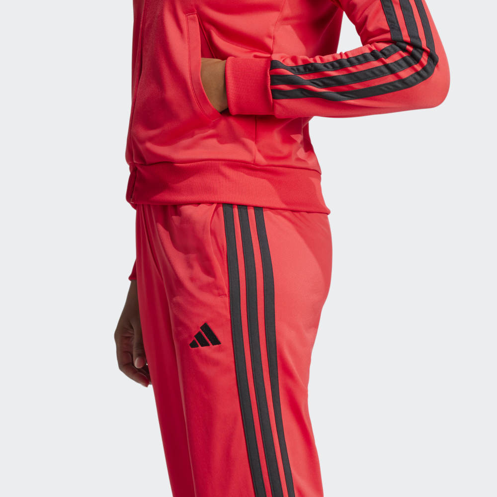 Conjunto Adidas Deportivo Essentials 3 Rayas Mujer - Urbano | JD5433 Rojo
