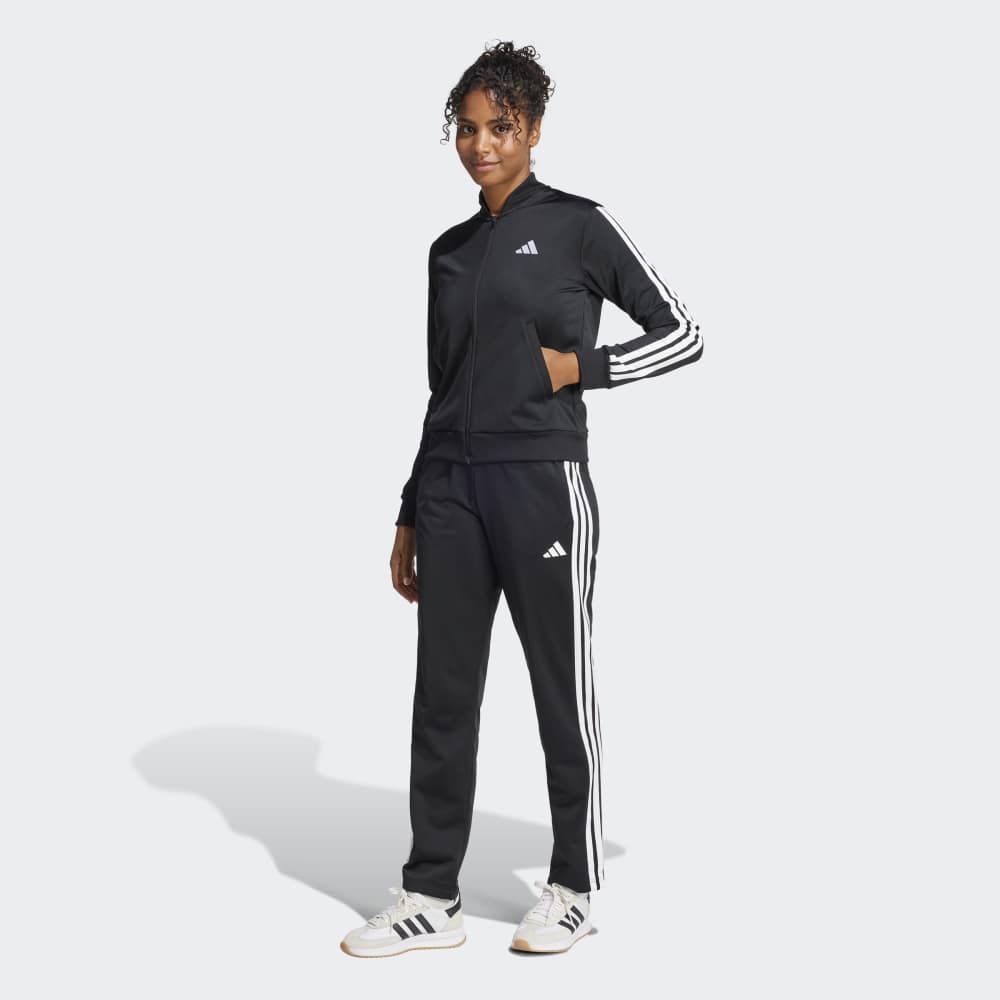 Conjunto Adidas Deportivo Essentials 3 Rayas Mujer - Urbano | Negro