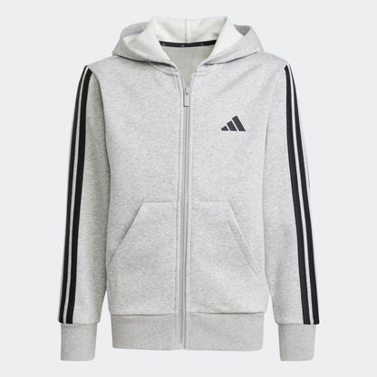 Casaca Adidas J 3S FL FZ HD Unisex - Urbano | JD6493 Gris