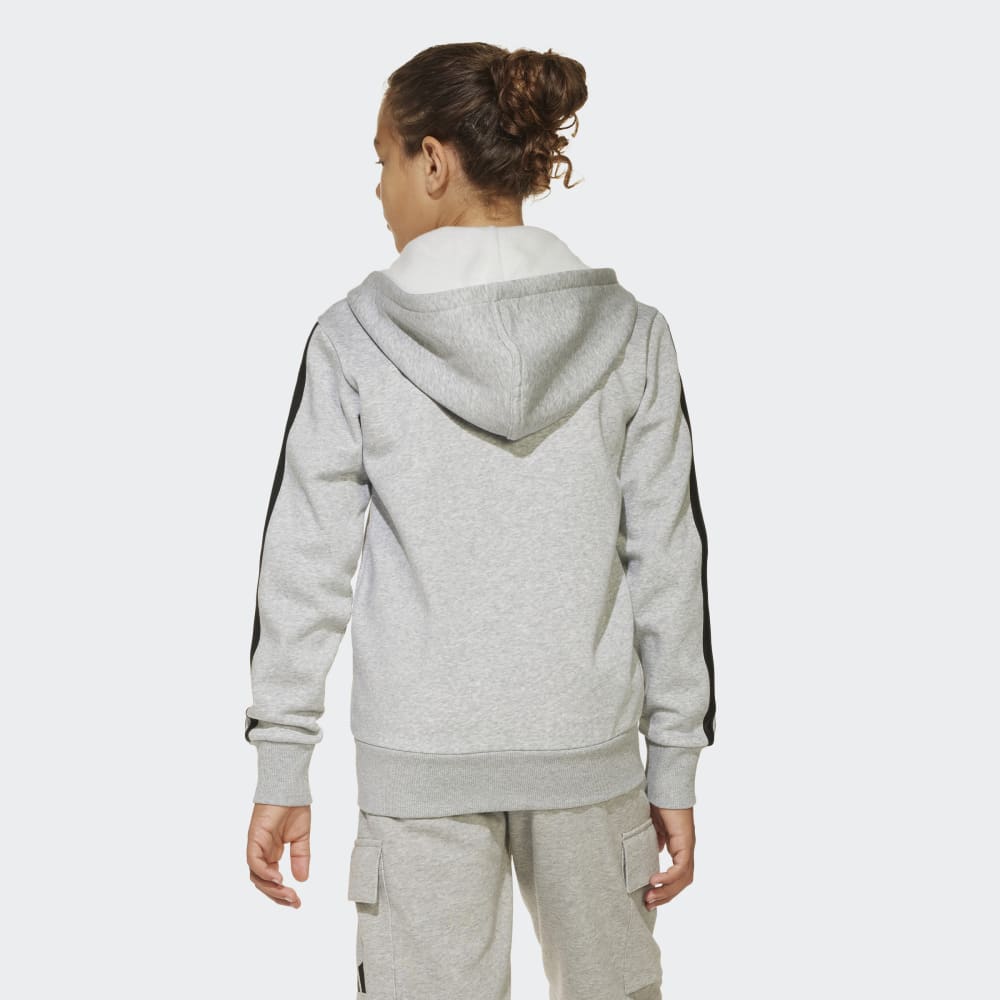 Casaca Adidas J 3S FL FZ HD Unisex - Urbano | JD6493 Gris