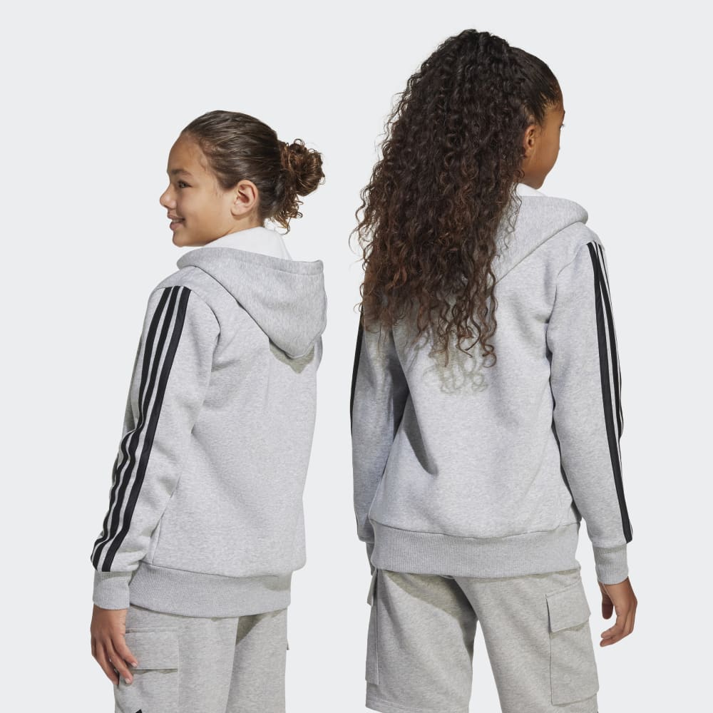 Casaca Adidas J 3S FL FZ HD Unisex - Urbano | JD6493 Gris