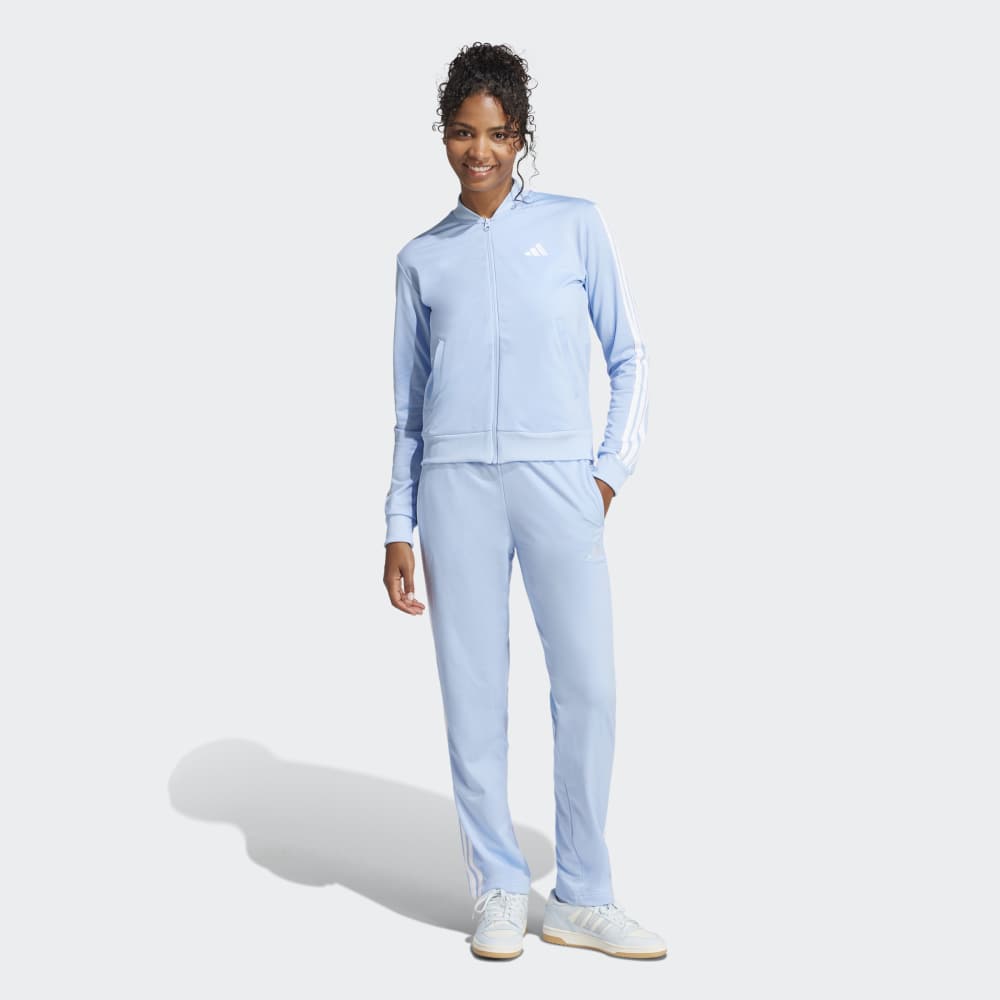 Conjunto Adidas Deportivo Essentials 3 Rayas Mujer - Urbano | JF3382 Celeste