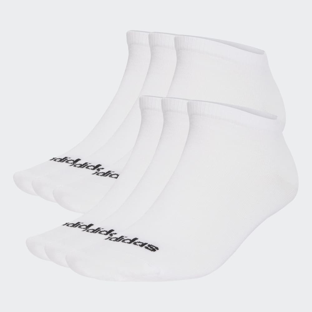 Medias Adidas T LIN Low 6P Unisex - Urbano | JL6123 Blanco