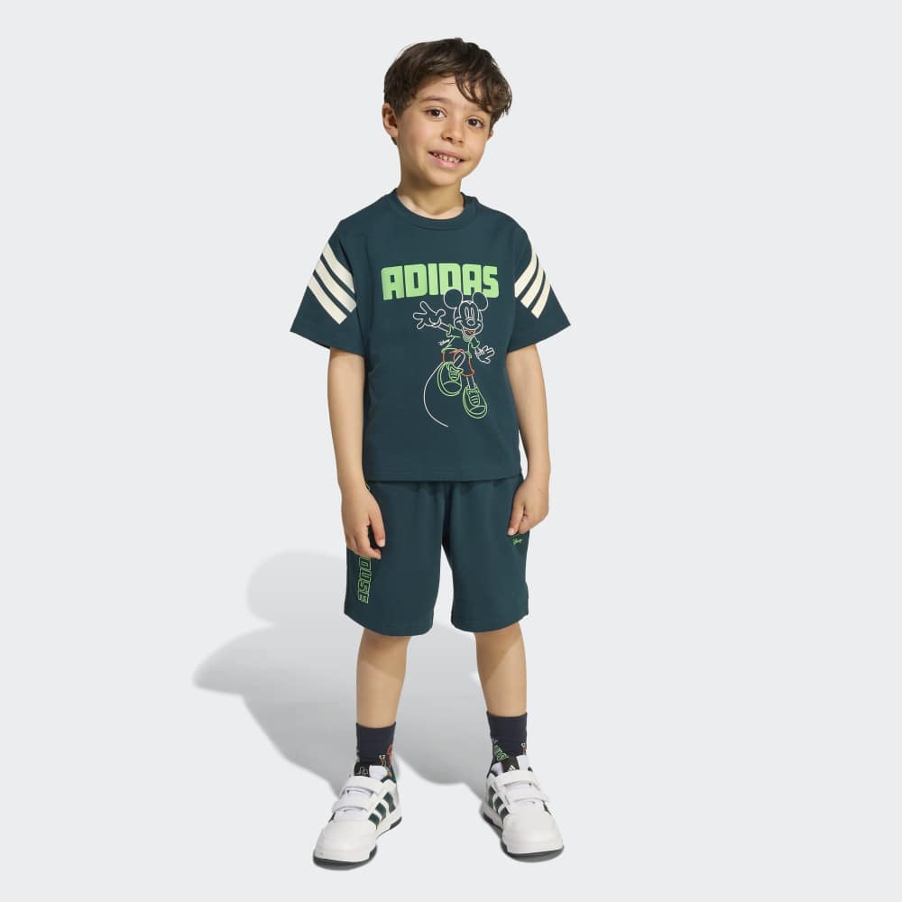 Conjunto Adidas Disney Mickey Mouse Polo y Short Unisex - Urbano | Verde
