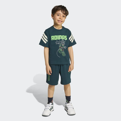 Conjunto Adidas Disney Mickey Mouse Polo y Short Unisex - Urbano | Verde