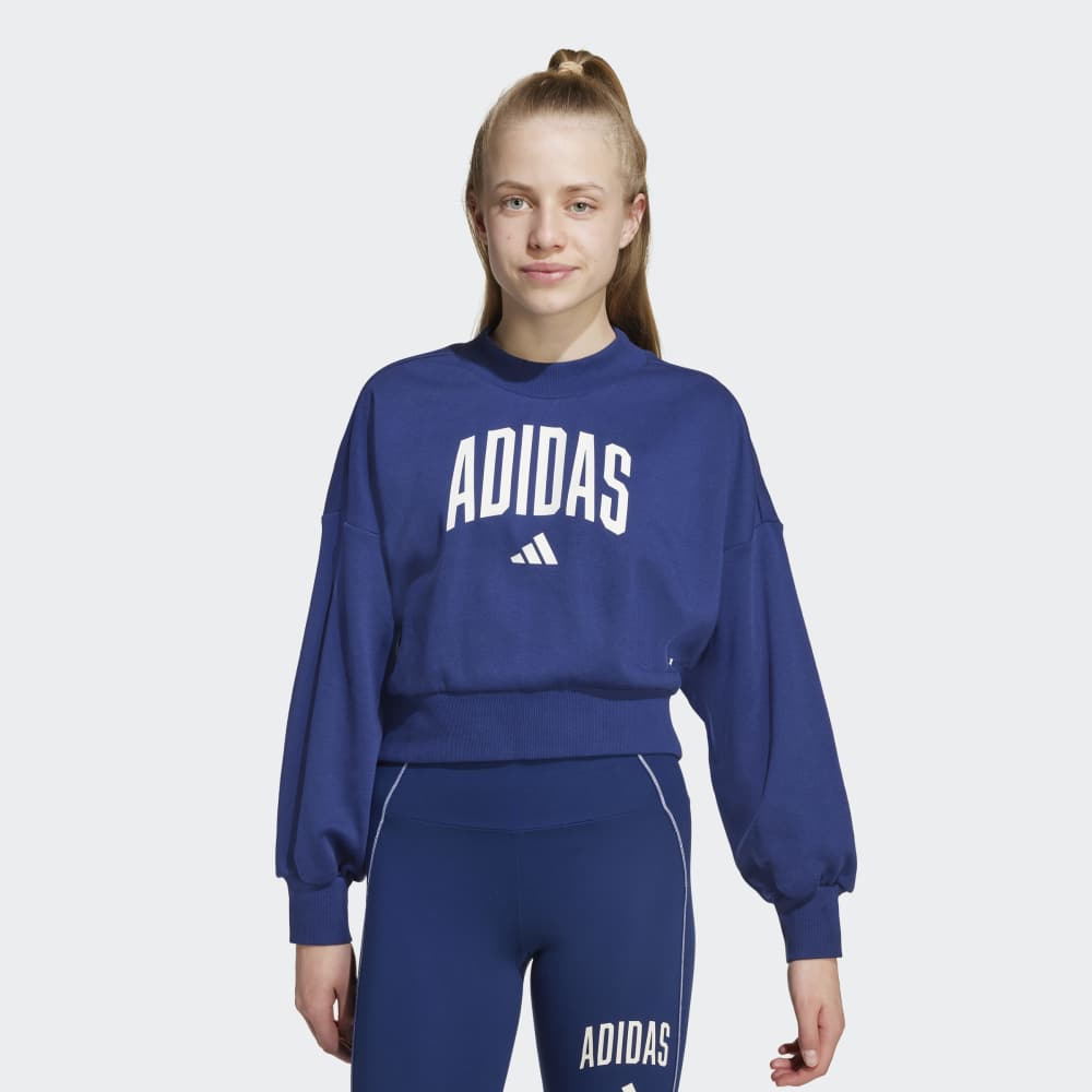 Sudadera Adidas Essentials Typography Unisex - Urbano | JM1535 Azul
