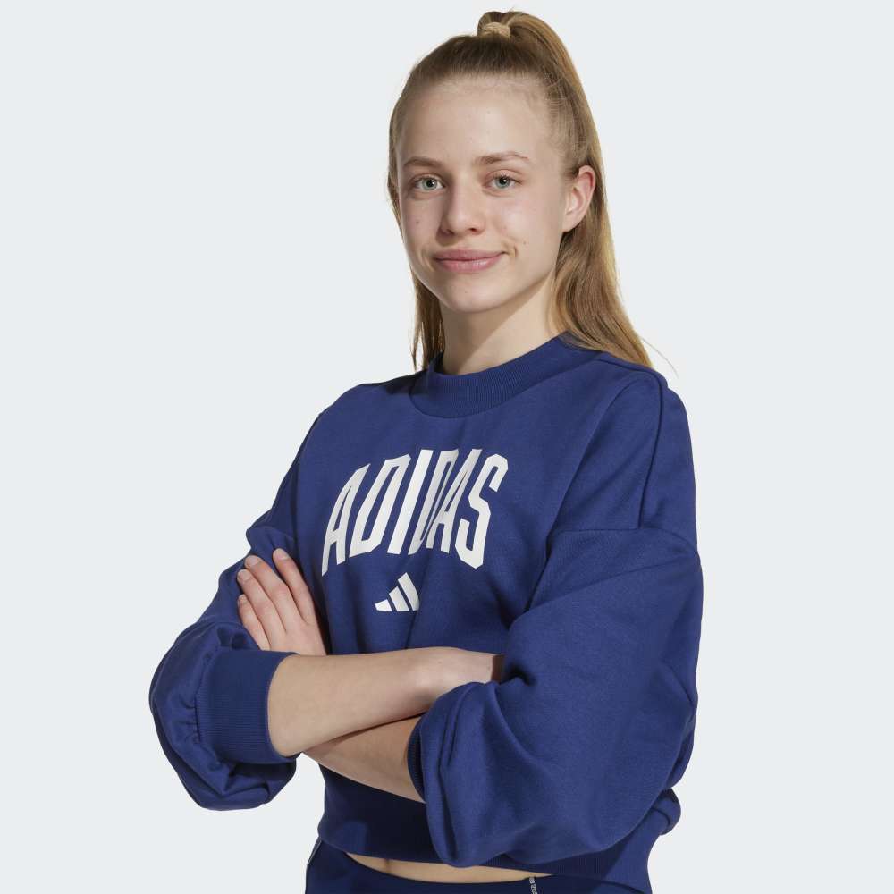 Sudadera Adidas Essentials Typography Unisex - Urbano | JM1535 Azul