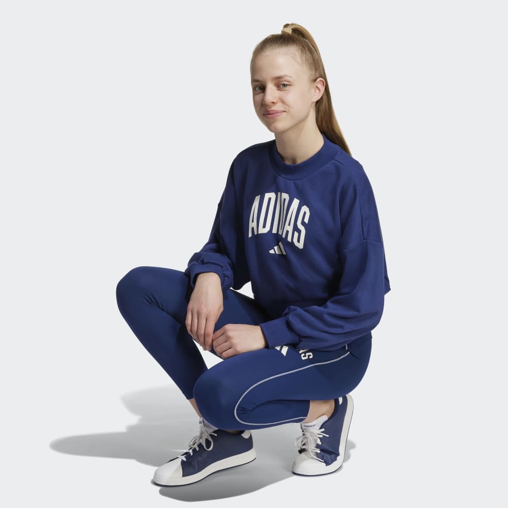 Sudadera Adidas Essentials Typography Unisex - Urbano | JM1535 Azul