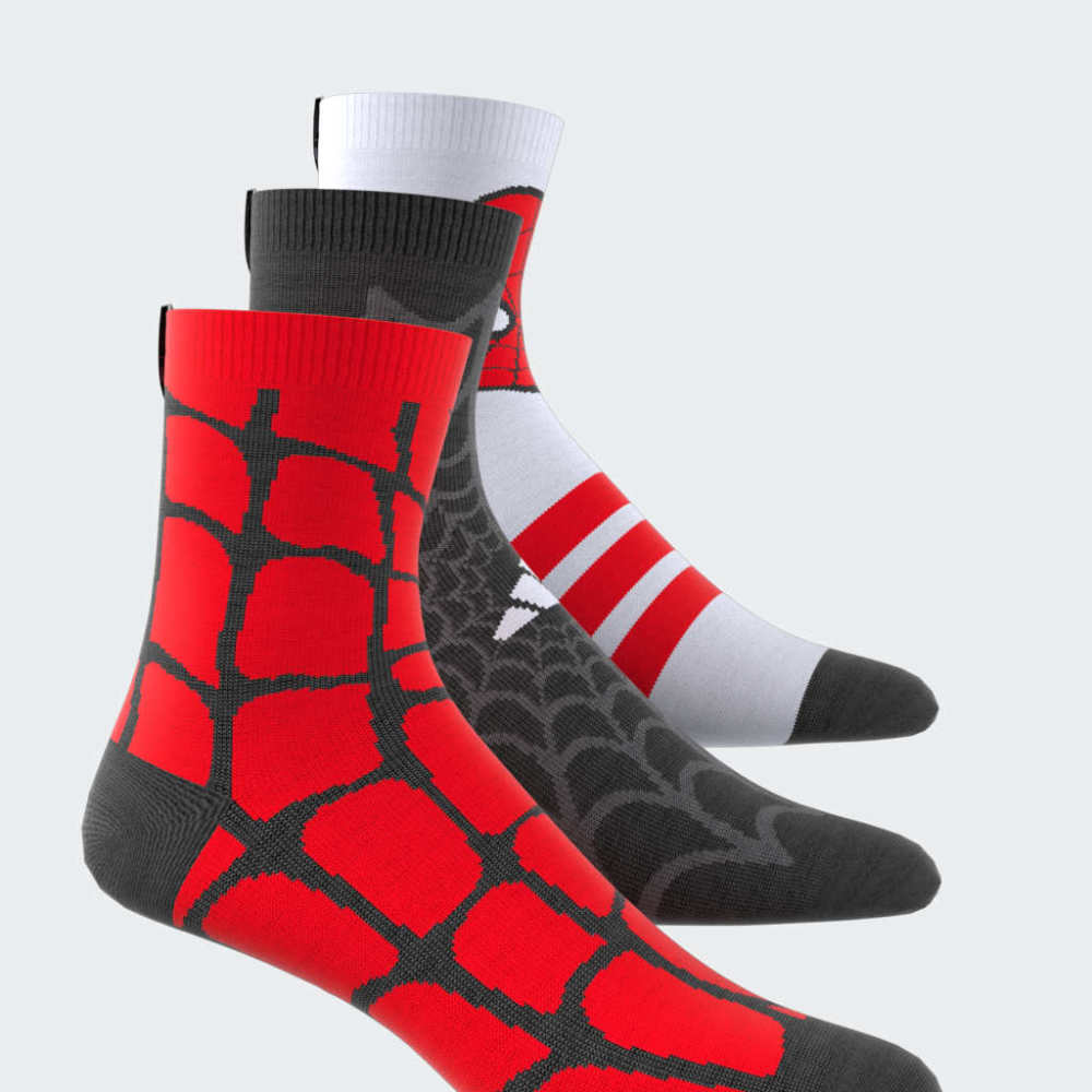 Medias Adidas LK MRVL SM 3PP Unisex - Urbano | JM1827 Rojo/Negro/Blanco