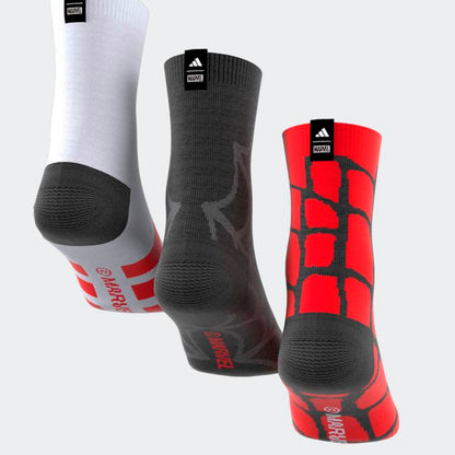 Medias Adidas LK MRVL SM 3PP Unisex - Urbano | JM1827 Rojo/Negro/Blanco