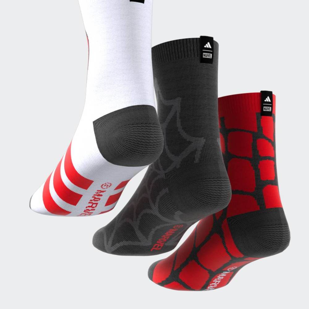 Medias Adidas LK MRVL SM 3PP Unisex - Urbano | JM1827 Rojo/Negro/Blanco