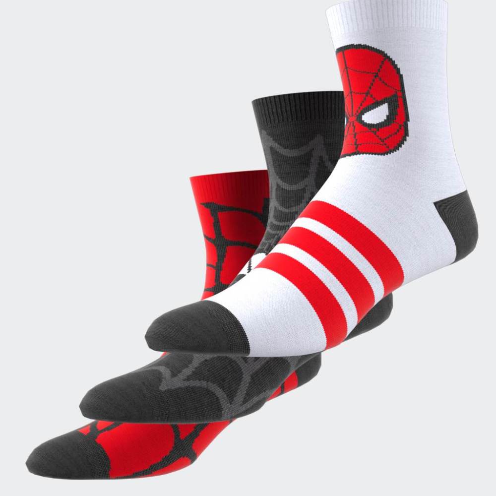 Medias Adidas LK MRVL SM 3PP Unisex - Urbano | JM1827 Rojo/Negro/Blanco