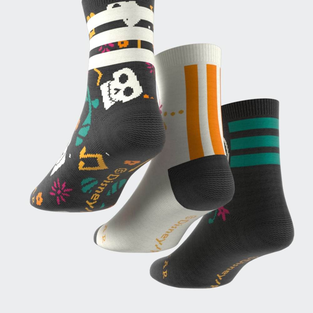 Medias Adidas LK DY CO 3PP Mujer - Urbano | JM4472 Negro/Blanco/Naranja