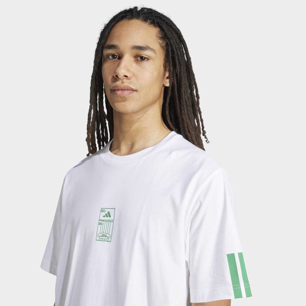 Polo Adidas Graphic Holgado Stadium Ticket Hombre - Urbano | JM6473 Blanco