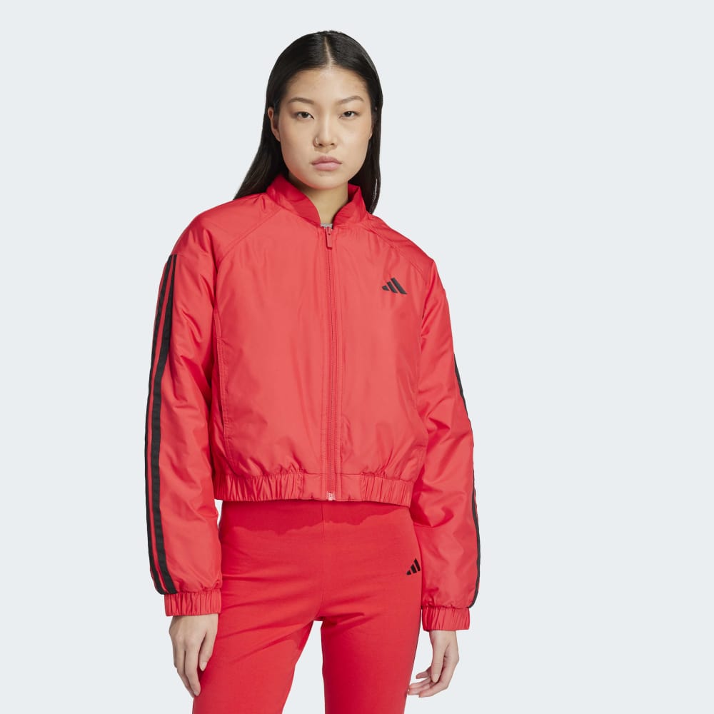 Casaca Adidas Bómber Corta Térmica 3T Mujer - Urbano | JP1724 Rojo