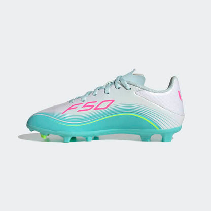 Zapatillas Adidas F50 Messi League FG/MG Unisex - Fútbol | JQ0942 Plateado