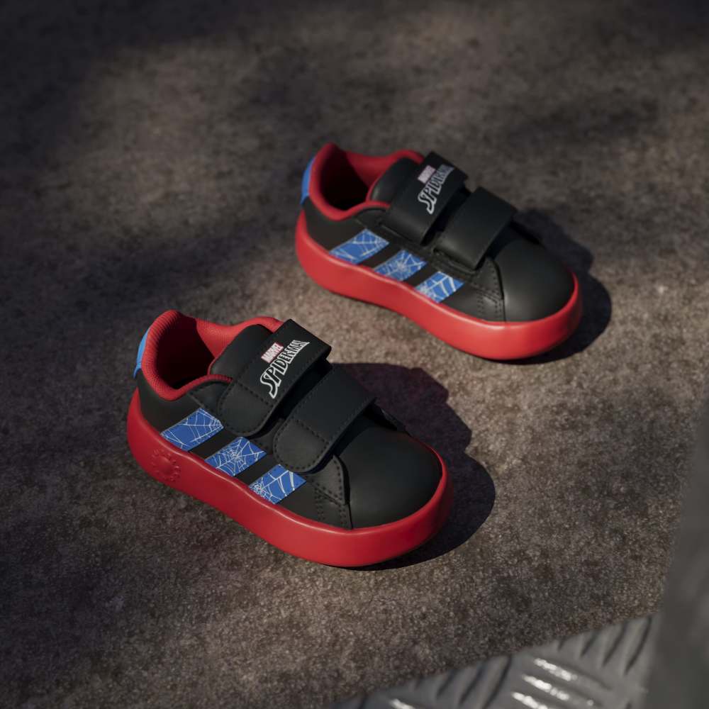 Zapatillas Adidas Grand Court Spider-Man Niños - Urbano | JQ7828 Negro