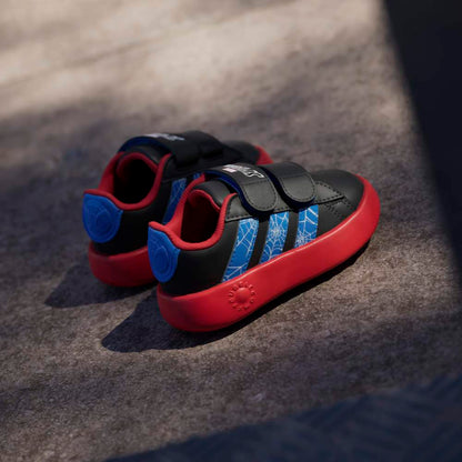 Zapatillas Adidas Grand Court Spider-Man Niños - Urbano | JQ7828 Negro
