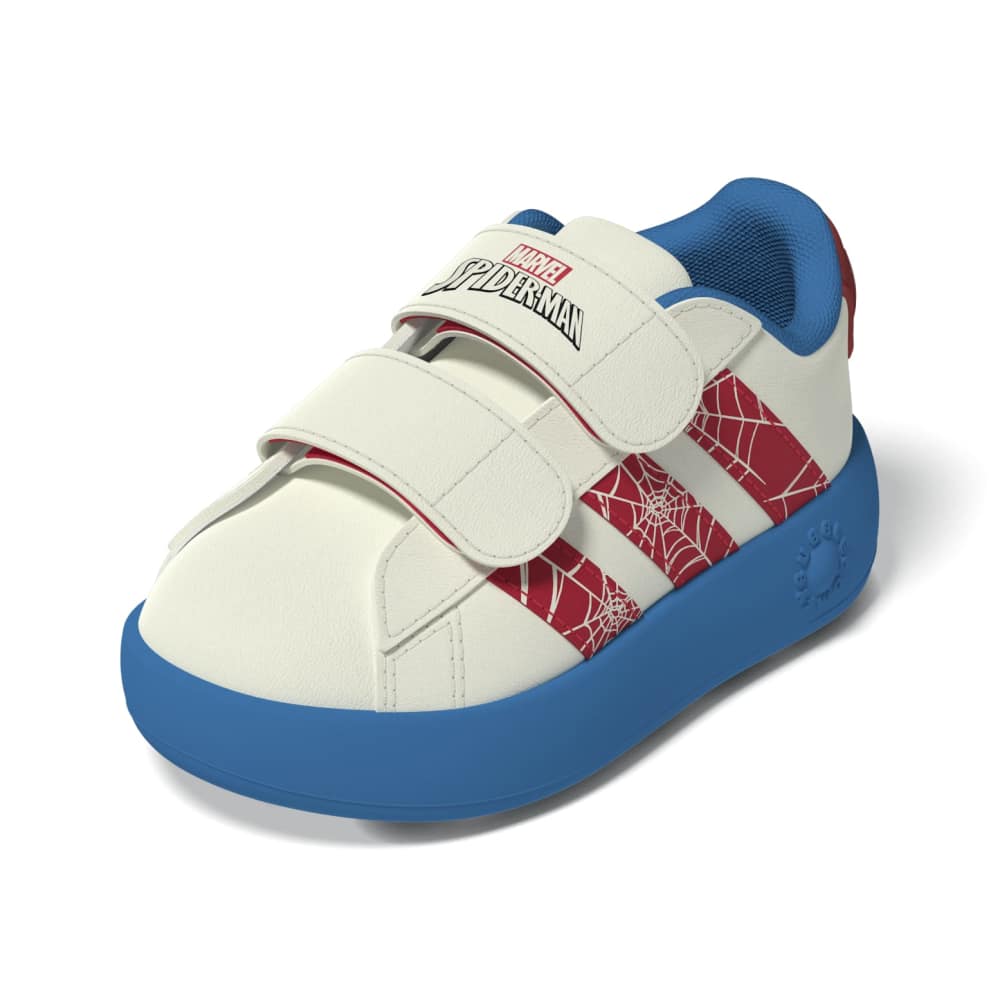 Zapatillas Adidas Grand Court Spider-Man Niños - Urbano | JQ8072 Blanco