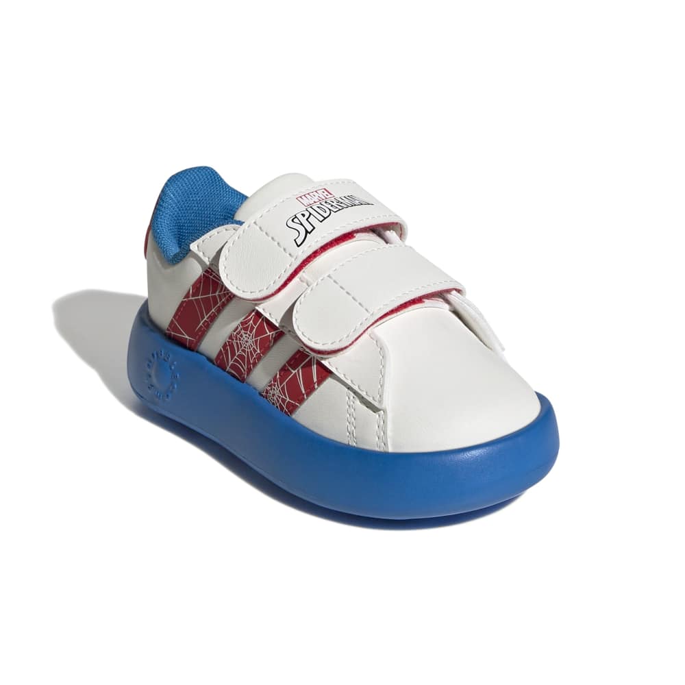 Zapatillas Adidas Grand Court Spider-Man Niños - Urbano | JQ8072 Blanco