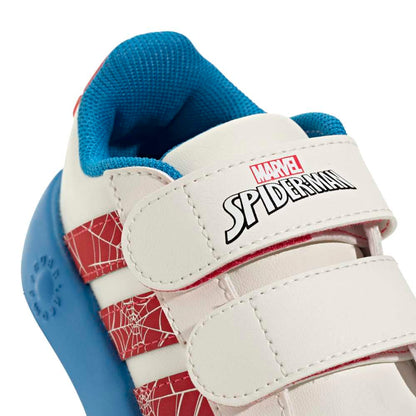 Zapatillas Adidas Grand Court Spider-Man Niños - Urbano | JQ8072 Blanco