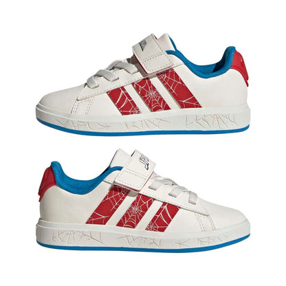 Zapatillas Adidas Grand Court Spider-Man Niños - Urbano | JS0778 Blanco
