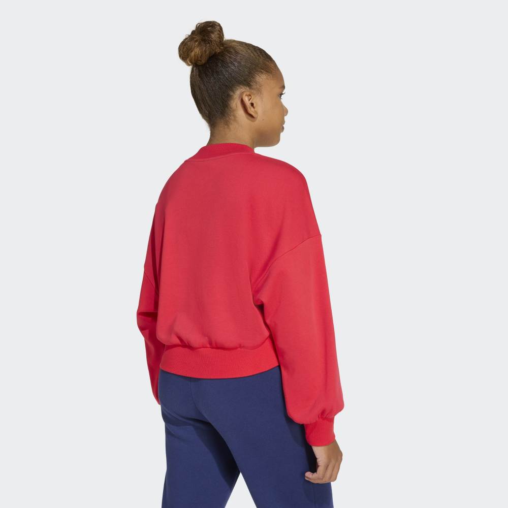 Sudadera Adidas Seasonals Essentials Typography Niños - Urbano | JV7378 Rojo