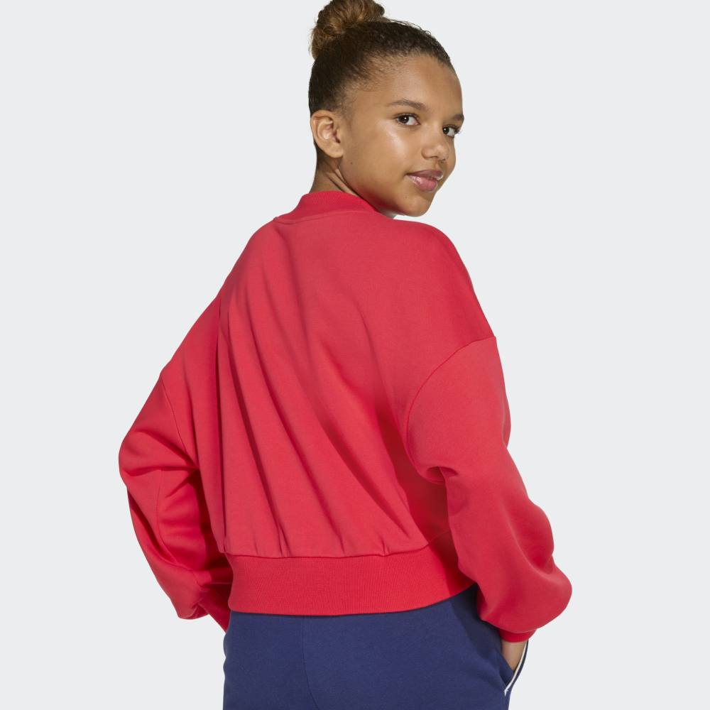 Sudadera Adidas Seasonals Essentials Typography Niños - Urbano | JV7378 Rojo