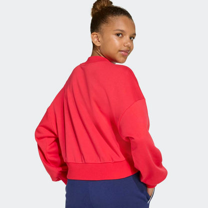 Sudadera Adidas Seasonals Essentials Typography Niños - Urbano | JV7378 Rojo